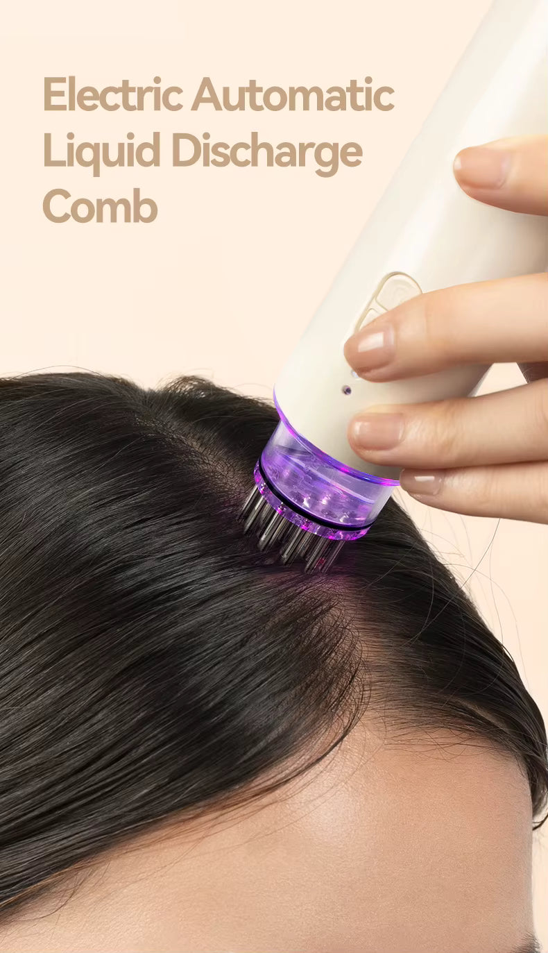 Brosse intelligente 3-en-1: Lumière rouge & bleue, massage à vitesse réglable et diffusion automatique de sérum