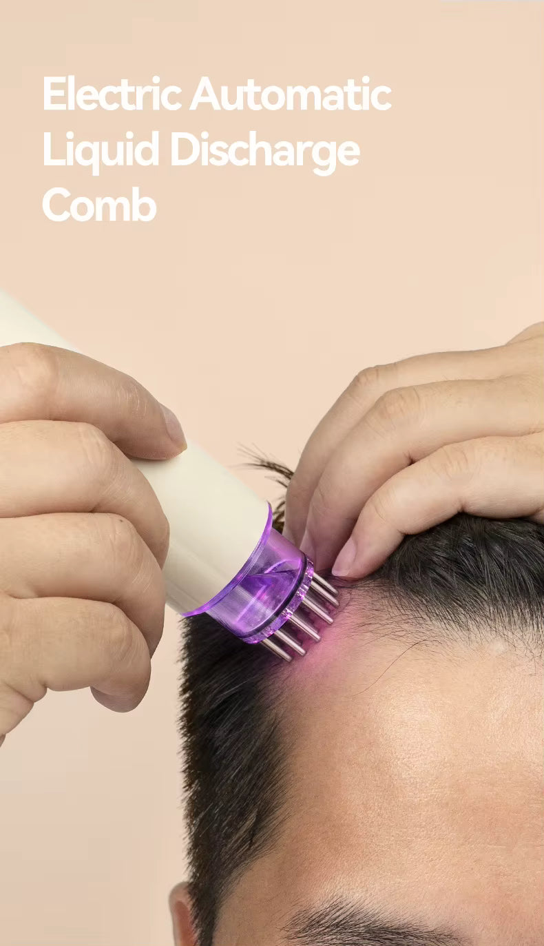 Brosse intelligente 3-en-1: Lumière rouge & bleue, massage à vitesse réglable et diffusion automatique de sérum